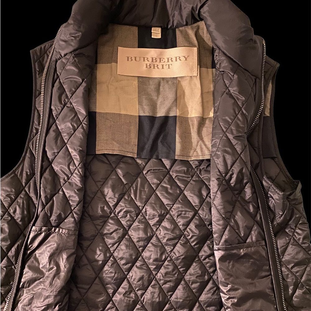 Burberry Puff Vest Unisex Black Size Medium